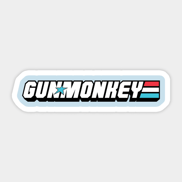 Gun Monkey American Hero Sticker by Wooly Bear Designs